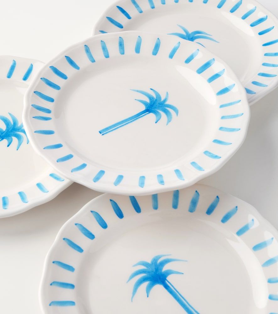 Set di 4 piatti Palm in ceramica - Les-Ottomans - Modalova
