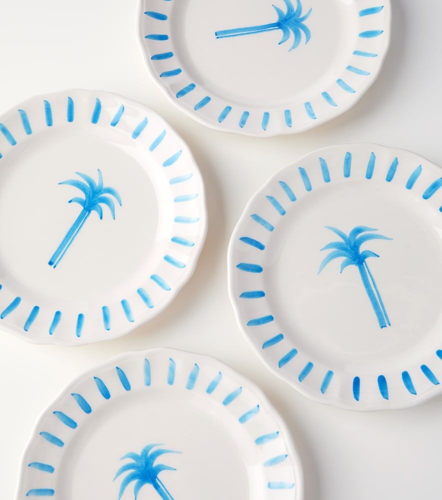 Set de 4 platos Palm de cerámica - Les-Ottomans - Modalova
