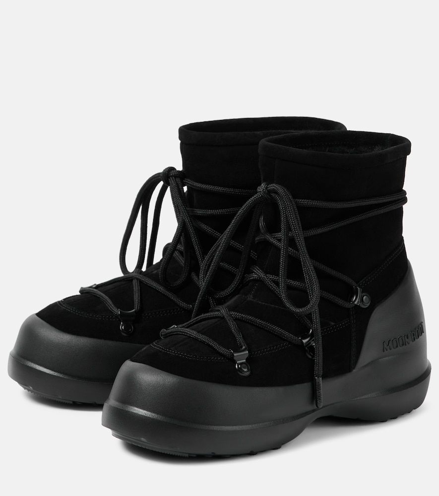 Schneestiefel Luna Low aus Veloursleder - Moon Boot - Modalova