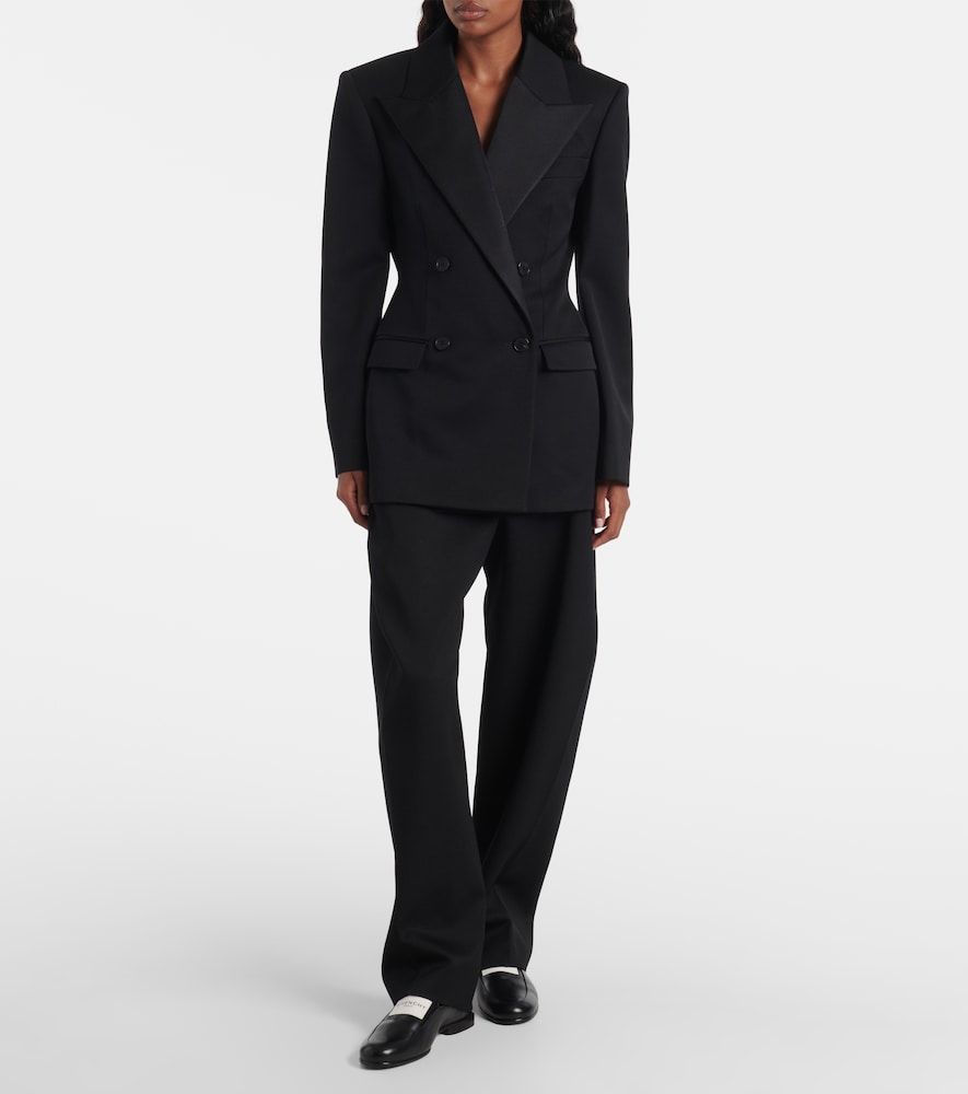Double-breasted satin-trimmed wool blazer - Givenchy - Modalova