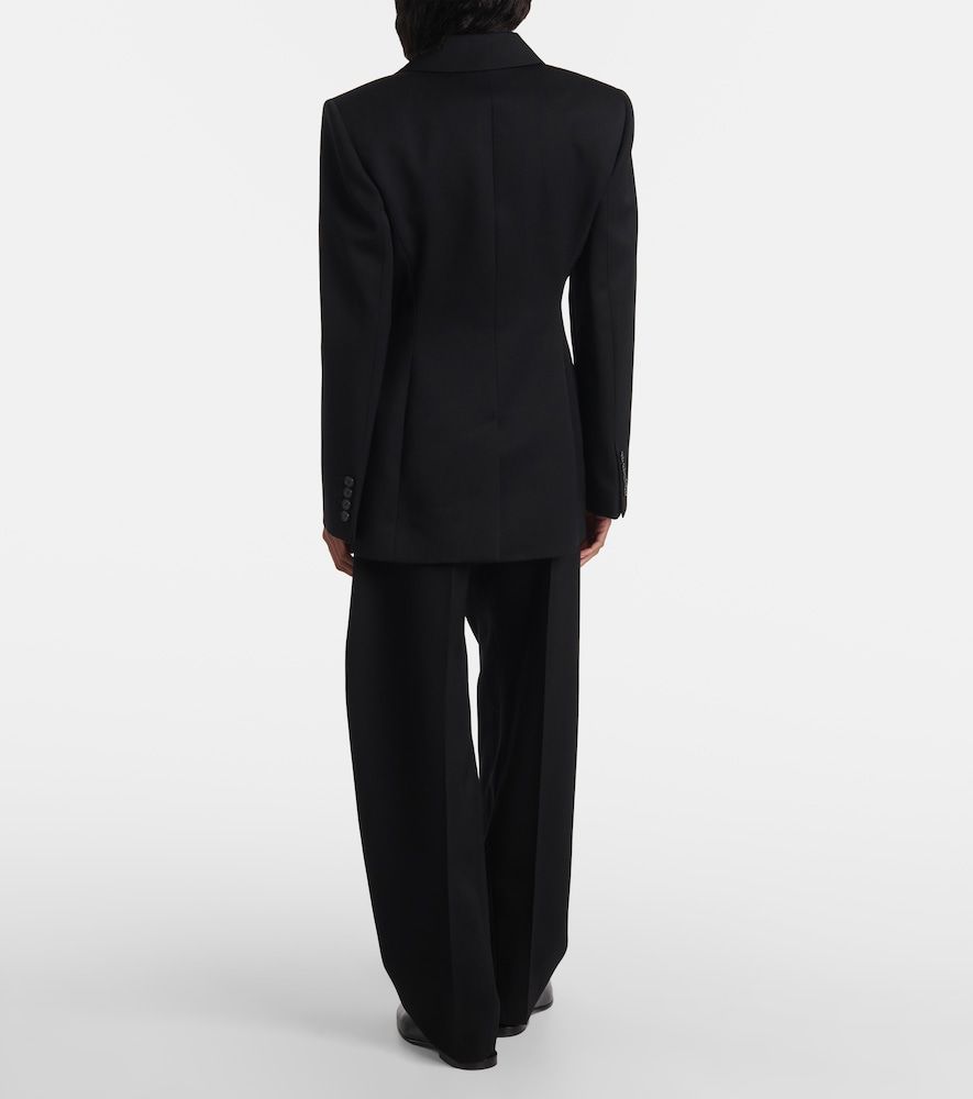 Double-breasted satin-trimmed wool blazer - Givenchy - Modalova