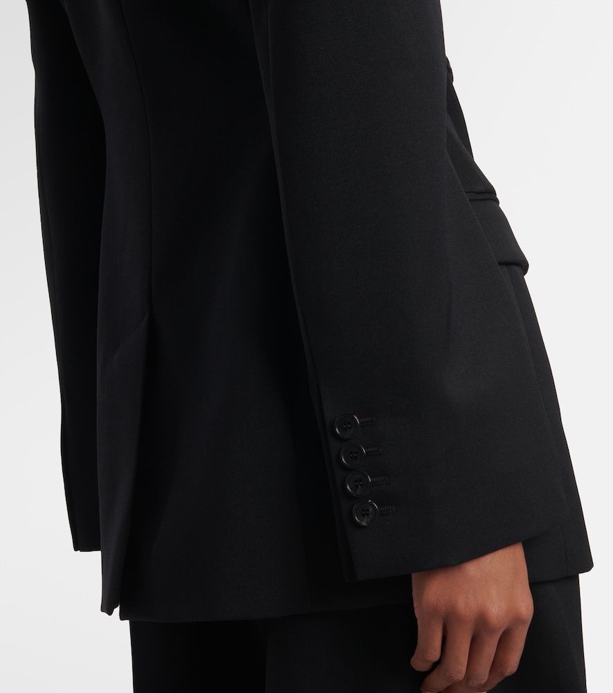 Double-breasted satin-trimmed wool blazer - Givenchy - Modalova