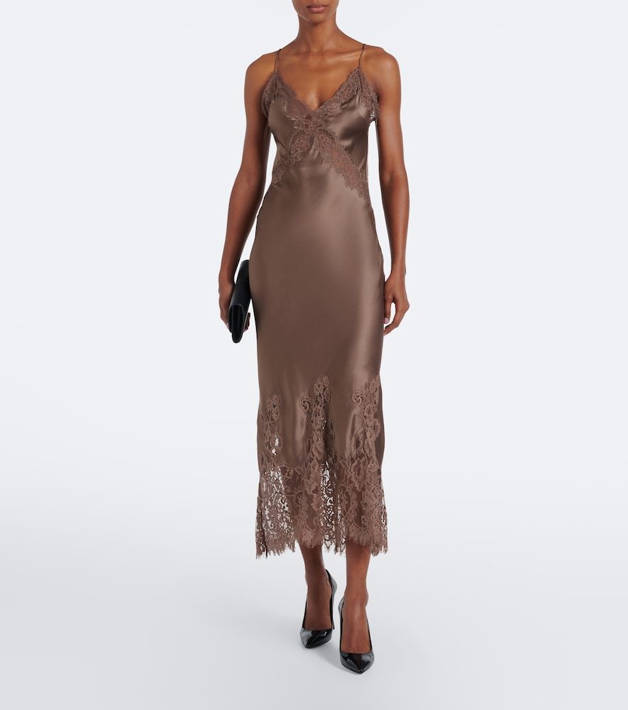 Abito sottoveste Ellen in seta con pizzo - Rebecca Vallance - Modalova