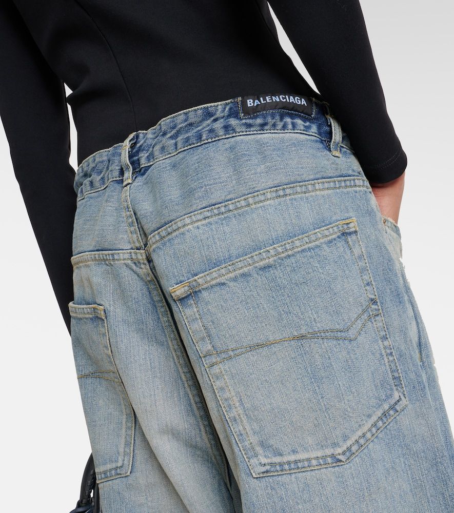 Jeans a gamba larga e vita media - Balenciaga - Modalova