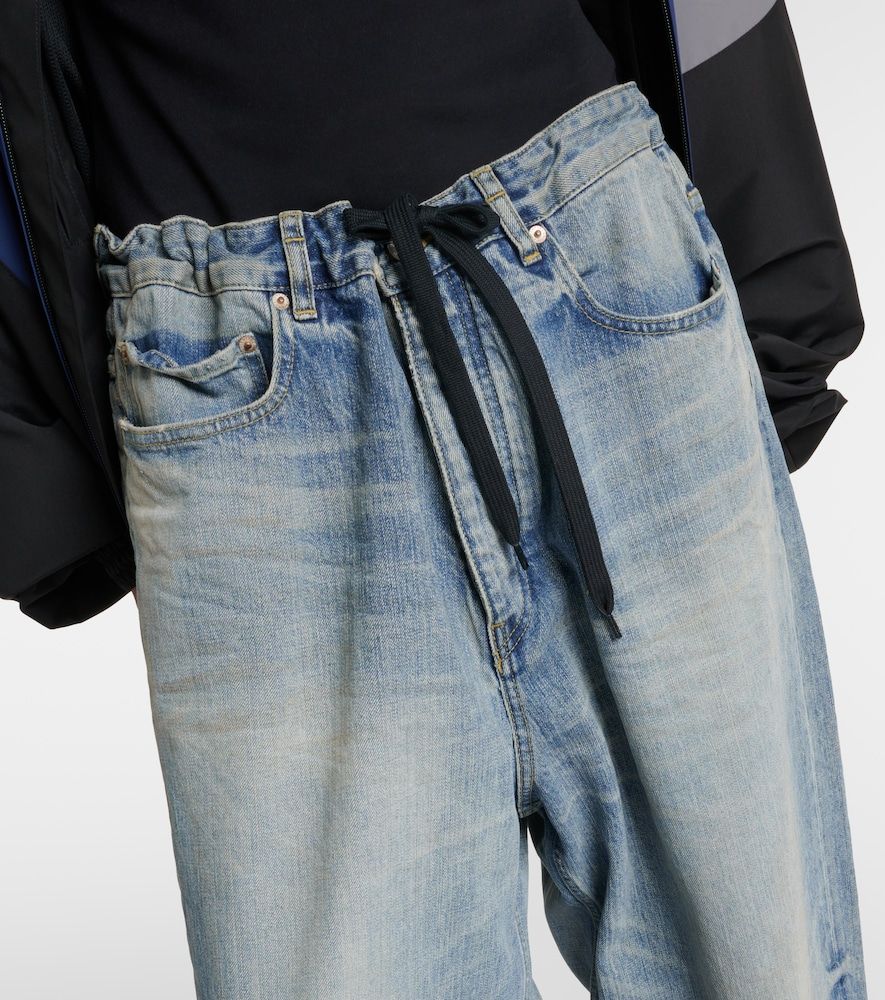 Jeans a gamba larga e vita media - Balenciaga - Modalova