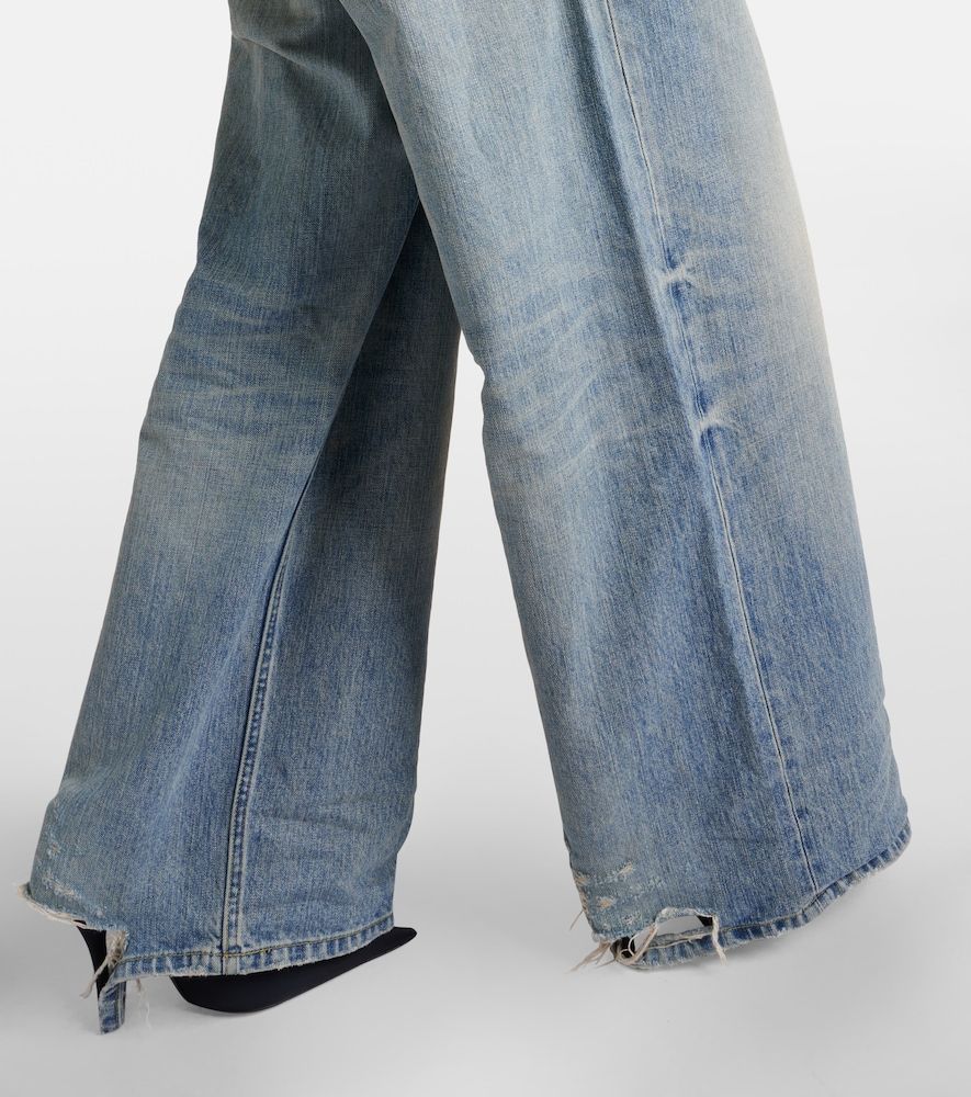 Jeans a gamba larga e vita media - Balenciaga - Modalova