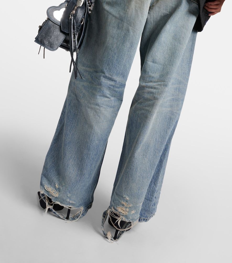 Jeans a gamba larga e vita media - Balenciaga - Modalova