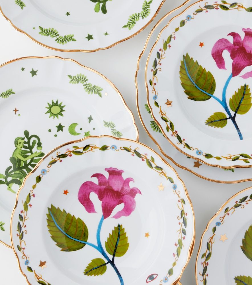 Set de 4 platos llanos Eden de porcelana - Bitossi - Modalova
