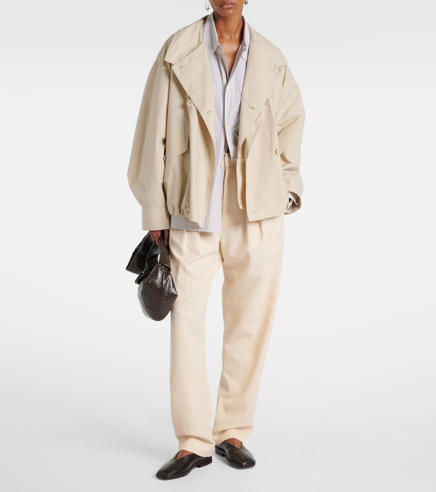 Pantalones tapered de gabardina - Lemaire - Modalova