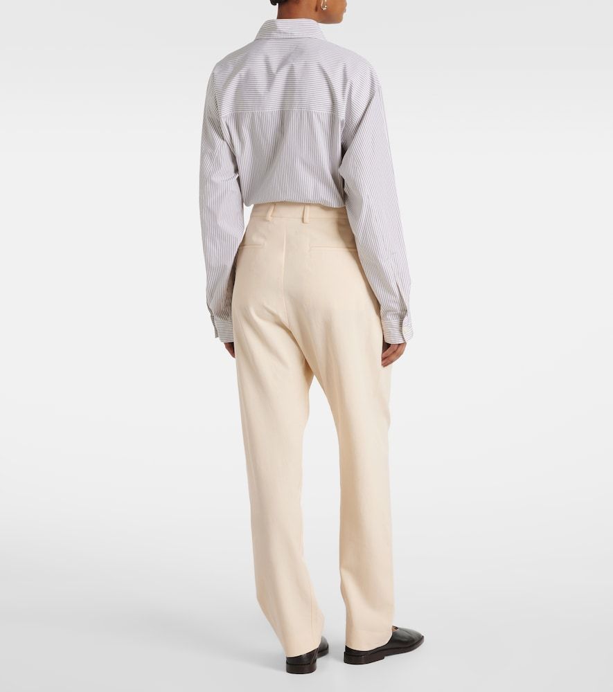 Pantalones tapered de gabardina - Lemaire - Modalova