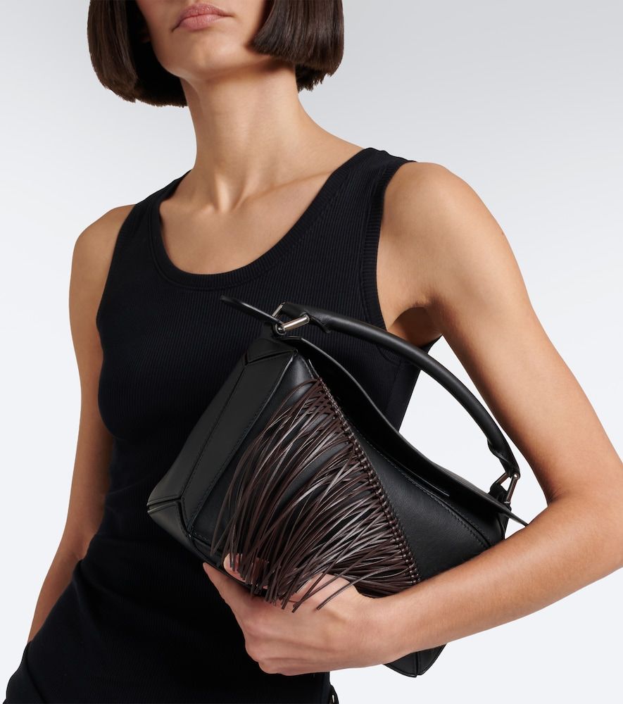 Bolso Puzzle Small de piel con flecos - Loewe - Modalova