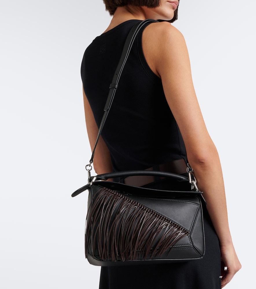 Bolso Puzzle Small de piel con flecos - Loewe - Modalova