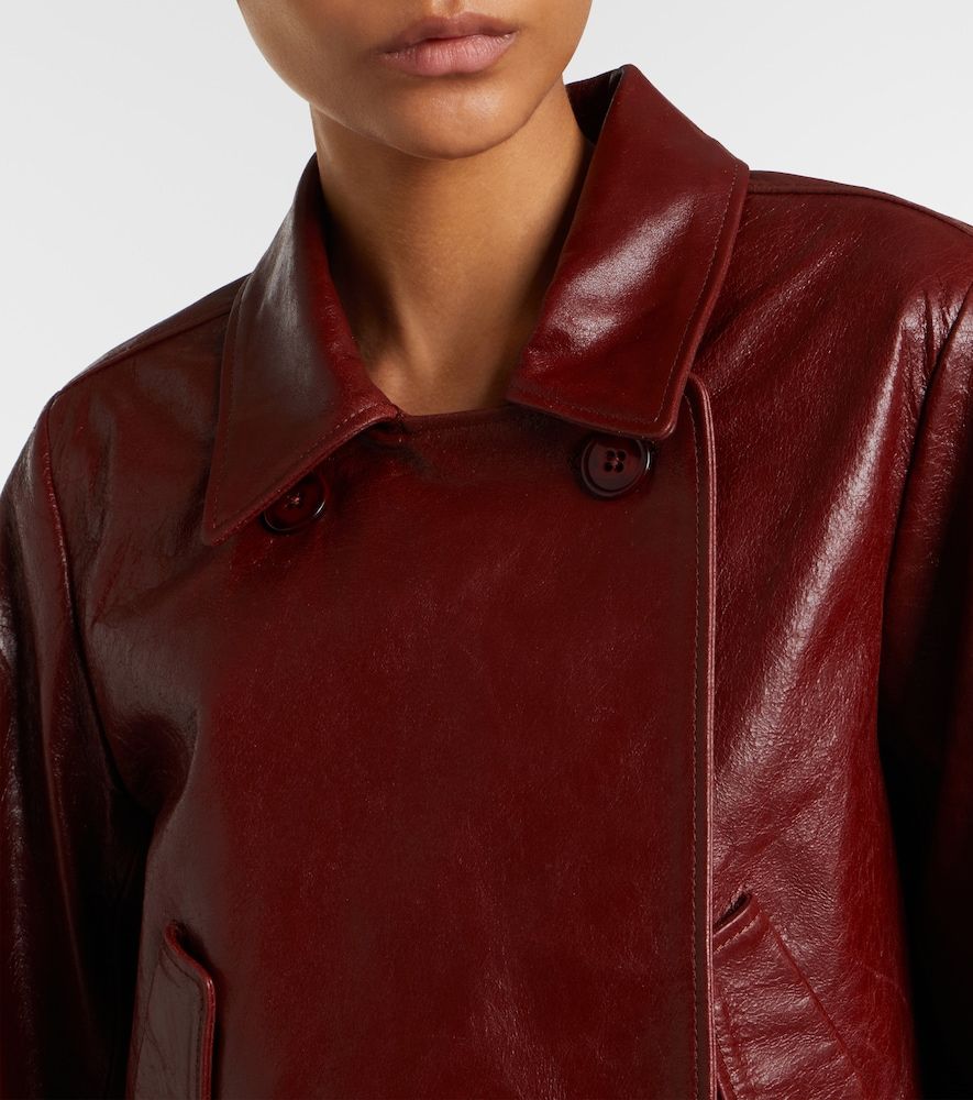 Chaqueta cropped Broken Shine de piel - Dorothee Schumacher - Modalova