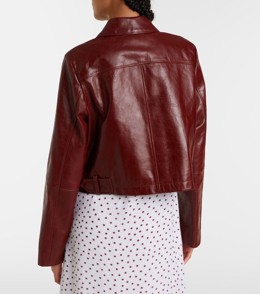 Chaqueta cropped Broken Shine de piel - Dorothee Schumacher - Modalova