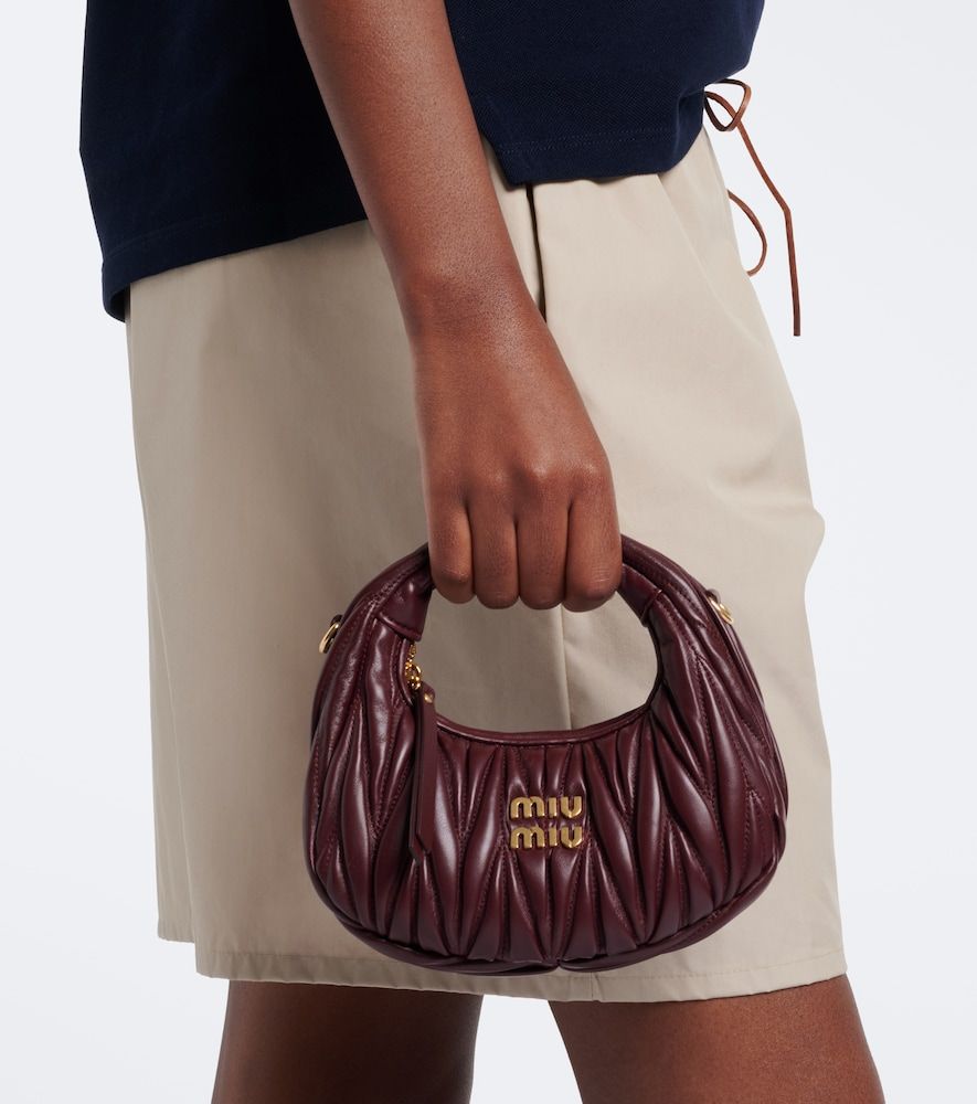 Tote Wander Mini aus Matelassé-Leder - Miu Miu - Modalova