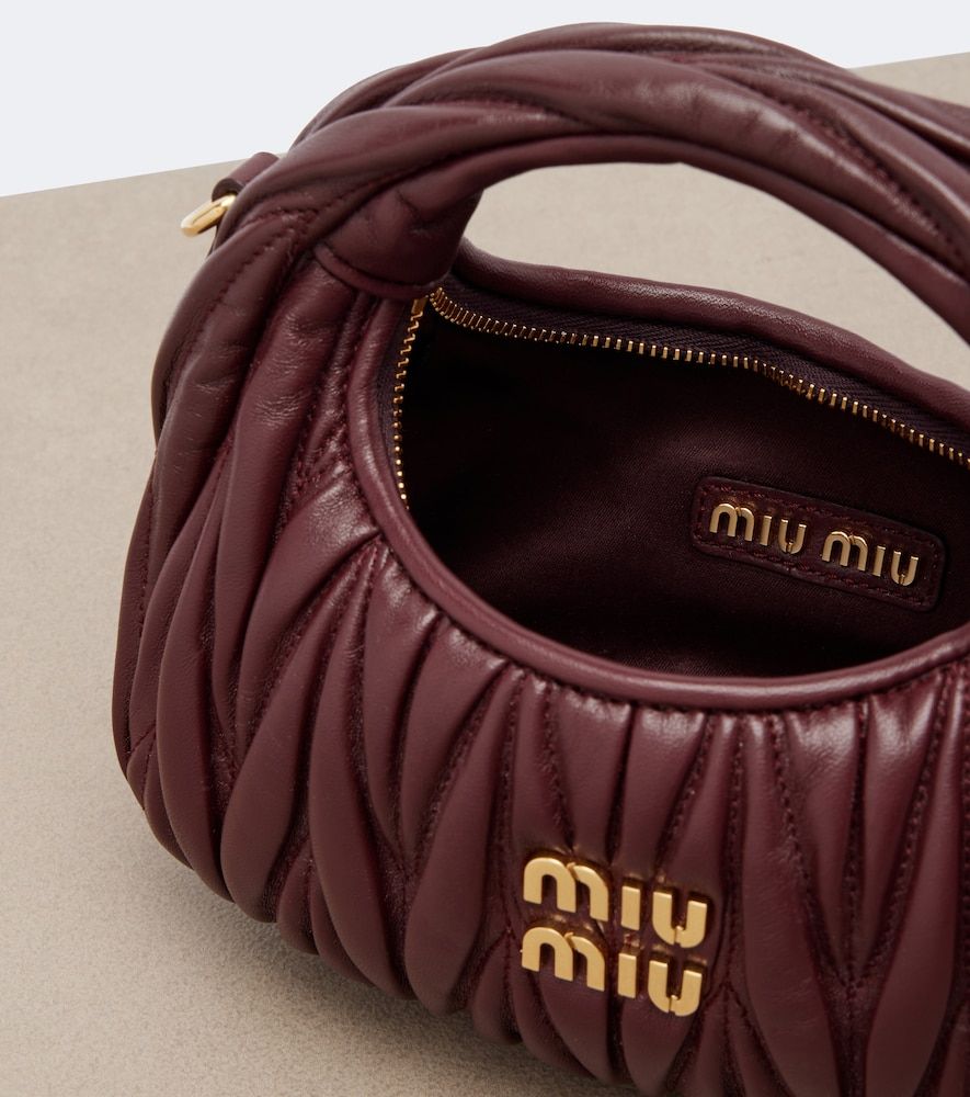 Tote Wander Mini aus Matelassé-Leder - Miu Miu - Modalova