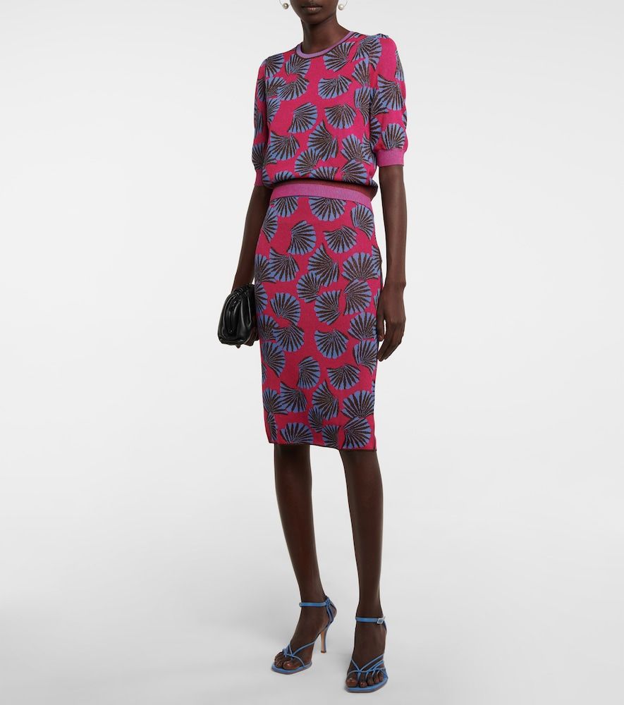 Gonna midi Hazel in maglia jacquard - Diane von Furstenberg - Modalova
