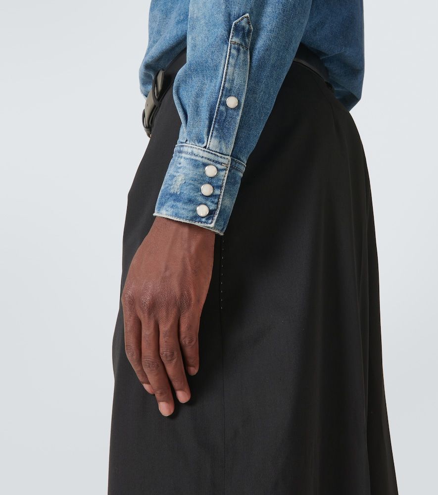 Logo embroidered denim shirt - Givenchy - Modalova