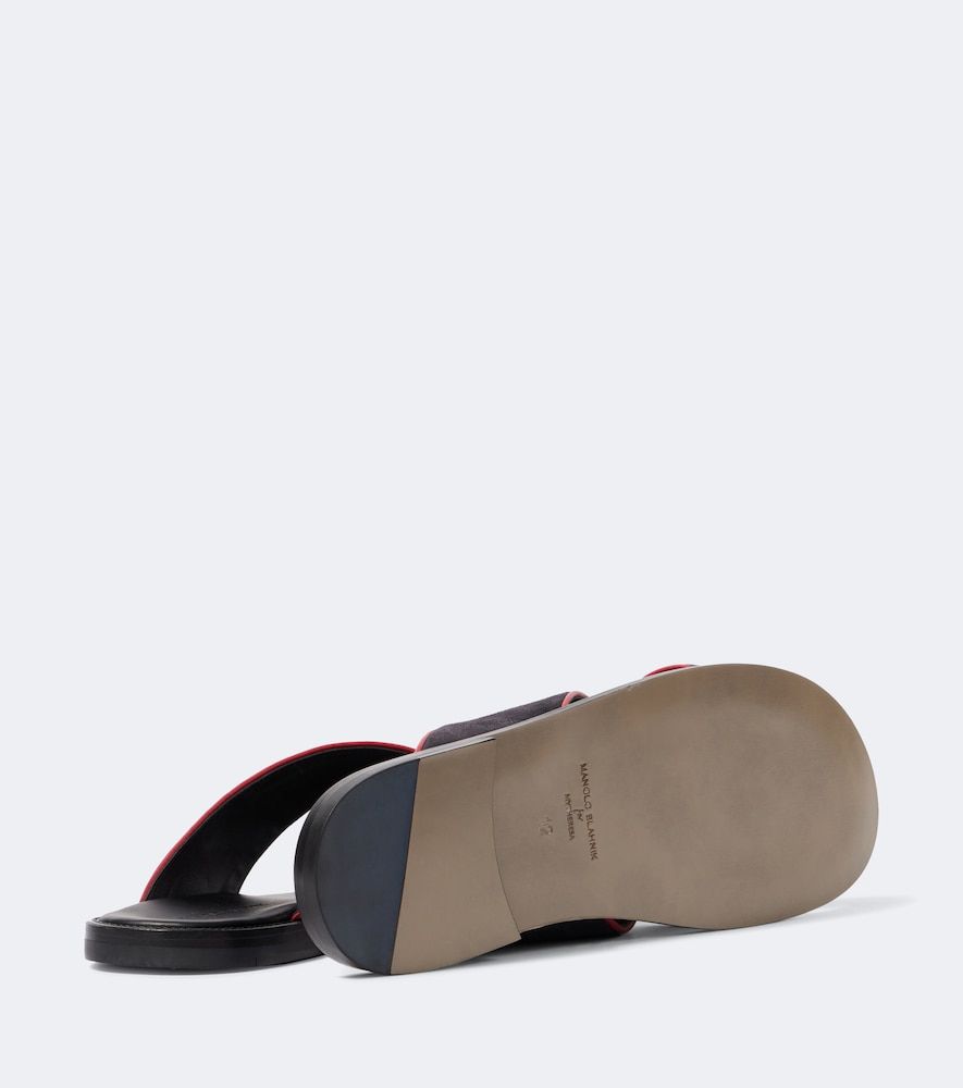 Sandalen Otawi aus Veloursleder - Manolo Blahnik - Modalova
