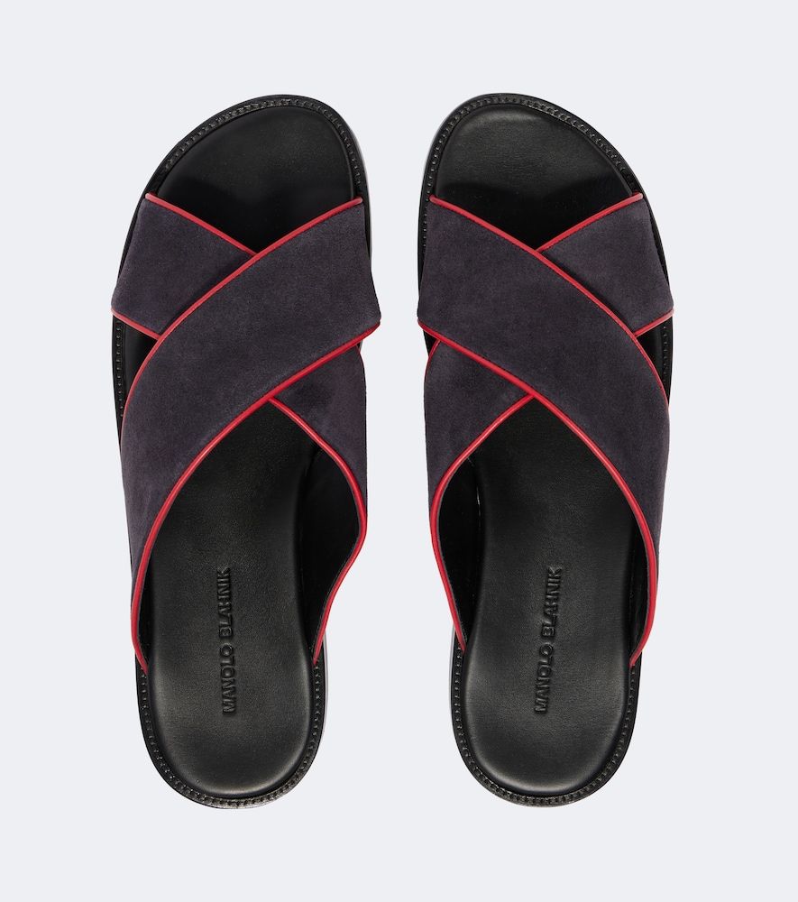Sandalen Otawi aus Veloursleder - Manolo Blahnik - Modalova