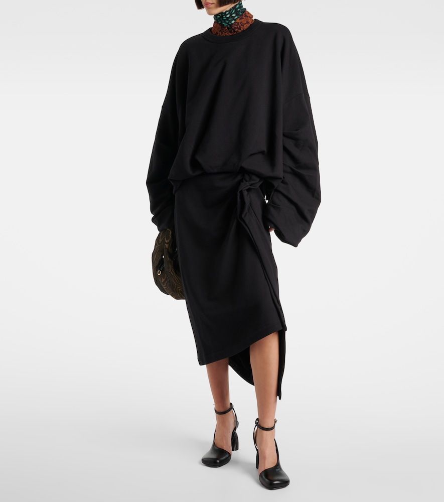 Gonna midi asimmetrica in cotone - Dries Van Noten - Modalova