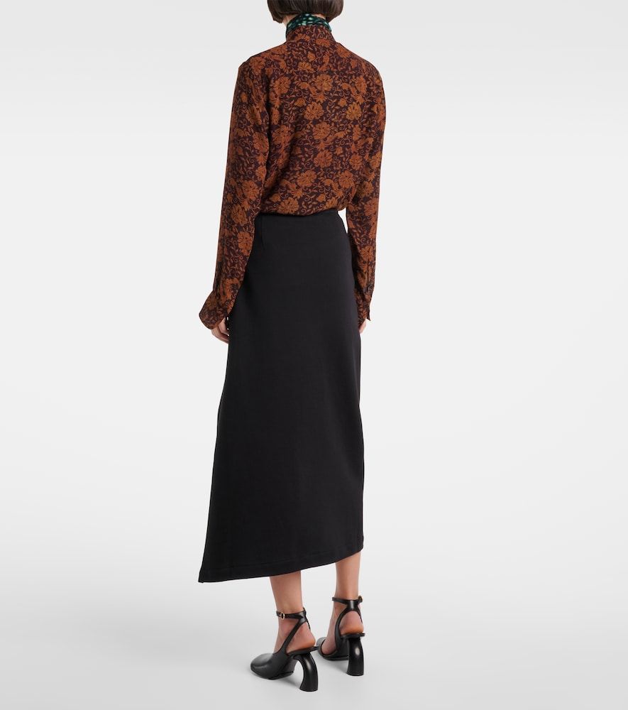 Gonna midi asimmetrica in cotone - Dries Van Noten - Modalova