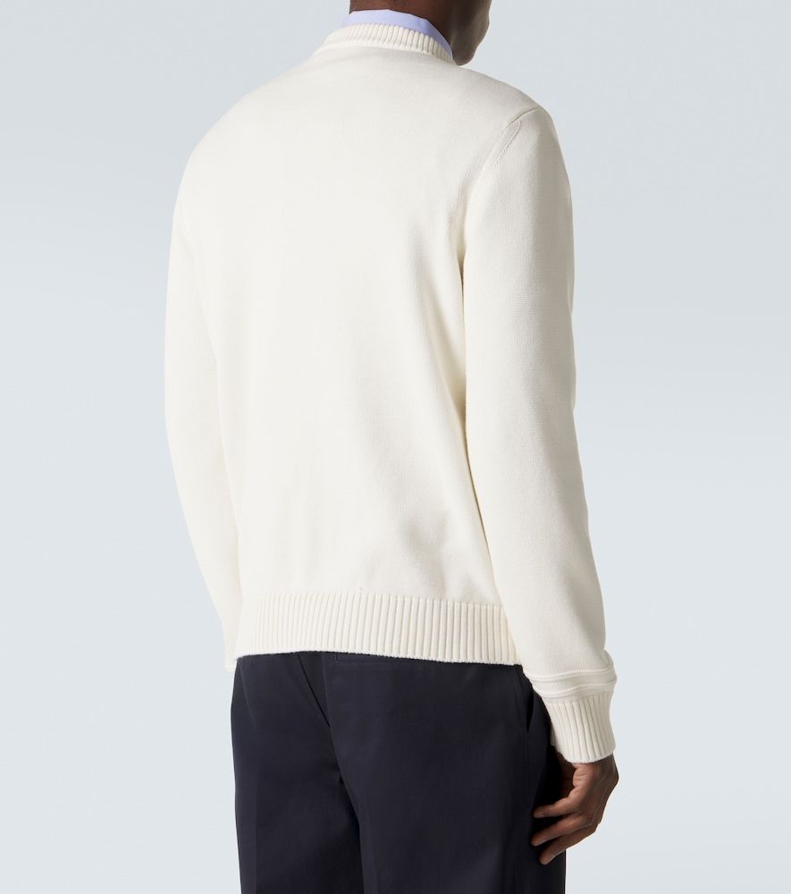 Pullover in cotone e lana con logo - Gucci - Modalova