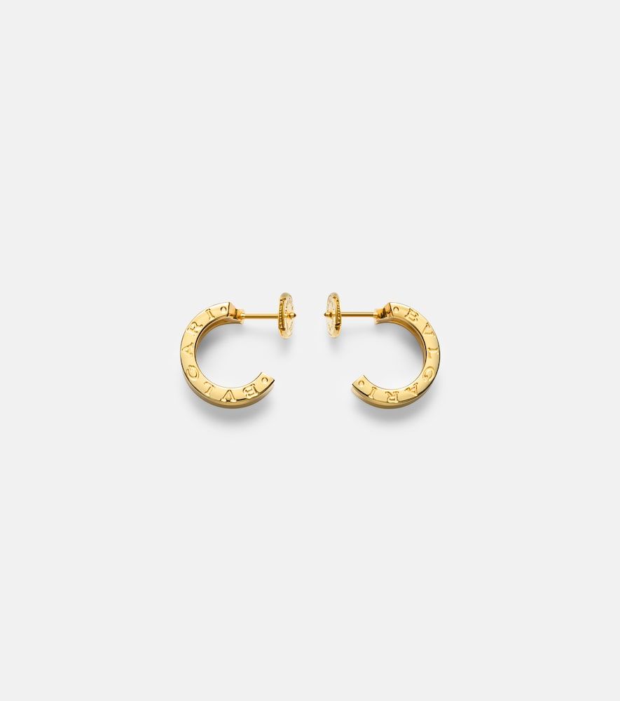 Orecchini a cerchio B.zero1 in 18kt con diamanti - Bvlgari - Modalova