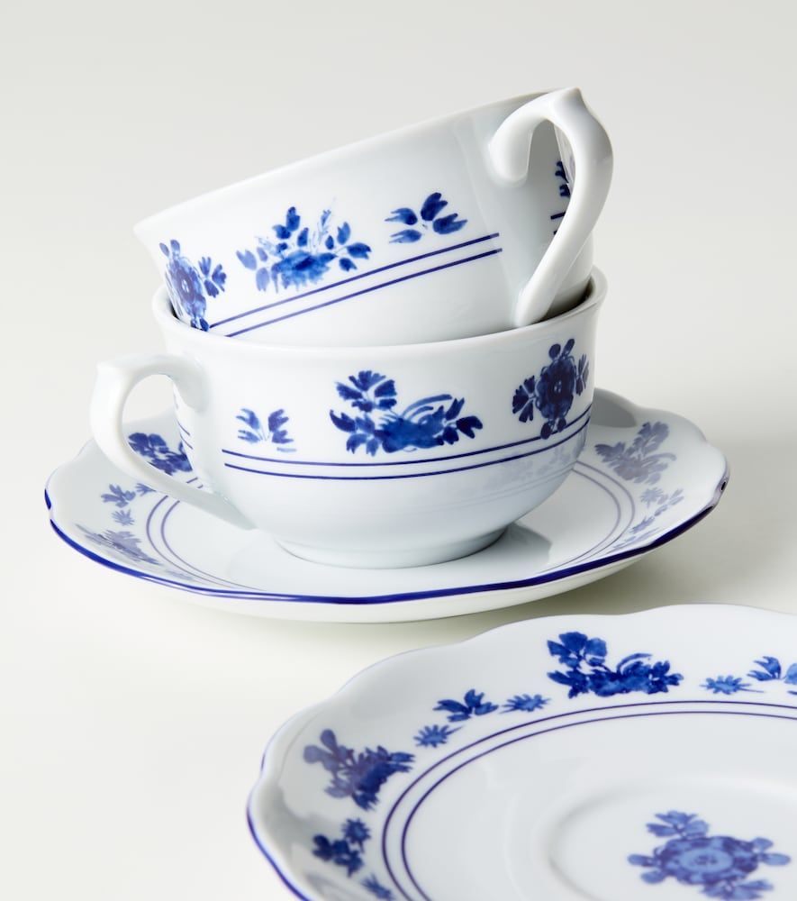Set de 2 tazas de té y platillos Gloria de porcelana - Cabana - Modalova