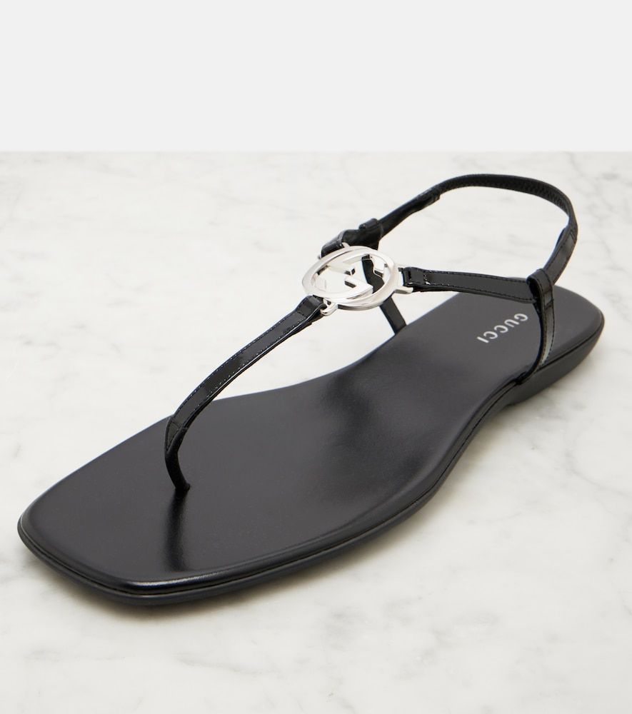 Sandali infradito Interlocking G in pelle - Gucci - Modalova