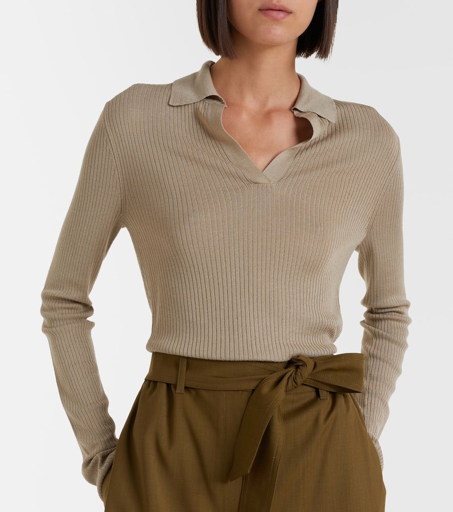 Top acanalado de punto de seda y cachemir - Max Mara - Modalova