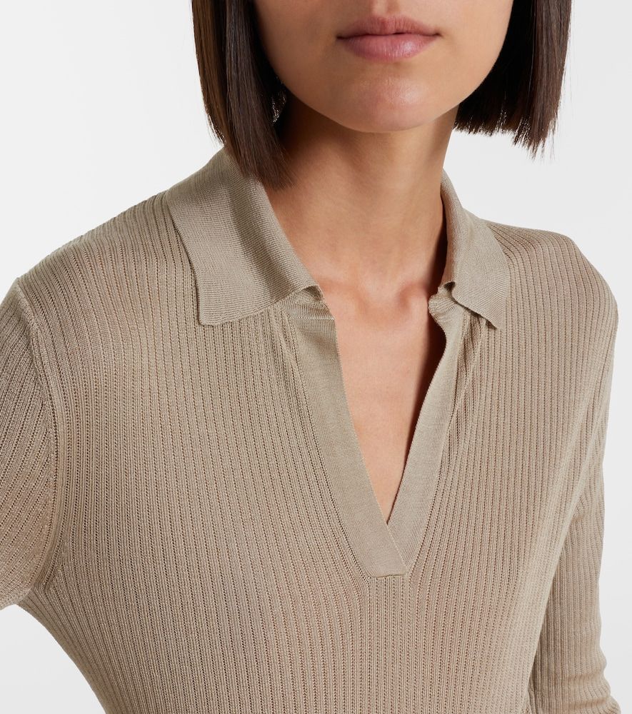 Top acanalado de punto de seda y cachemir - Max Mara - Modalova