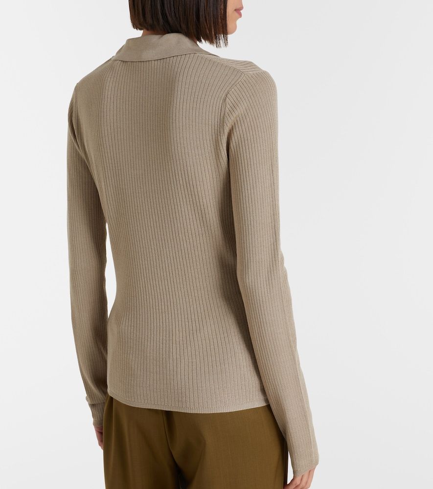 Top acanalado de punto de seda y cachemir - Max Mara - Modalova