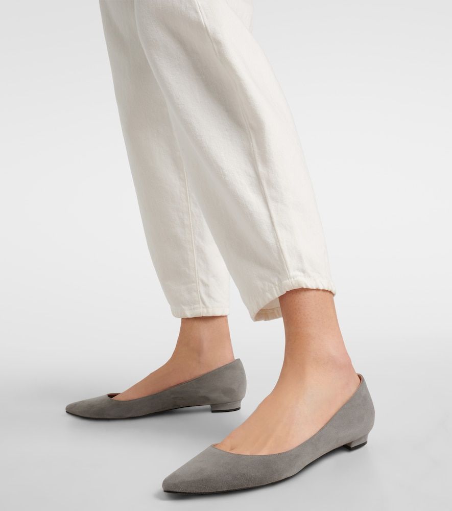 Ballerinas Lanza BB aus Veloursleder - Manolo Blahnik - Modalova