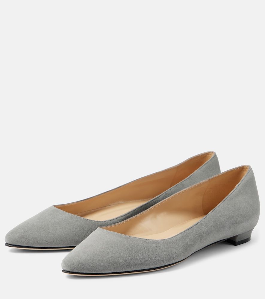 Ballerinas Lanza BB aus Veloursleder - Manolo Blahnik - Modalova