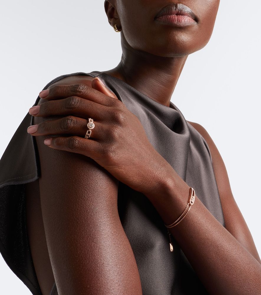 Ring Move Link Small aus 18kt Rosé mit Diamanten - Messika - Modalova