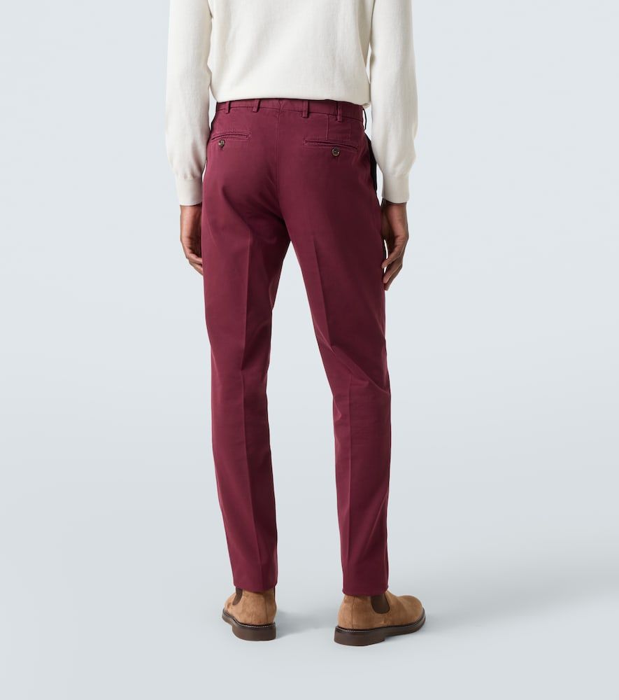 Pantalones slim de gabardina de algodón - Brunello Cucinelli - Modalova