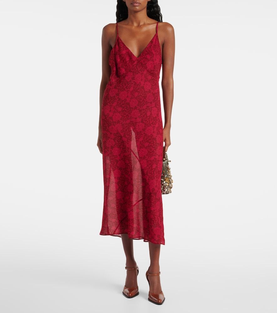 Abito sottoveste con stampa floreale - Dries Van Noten - Modalova