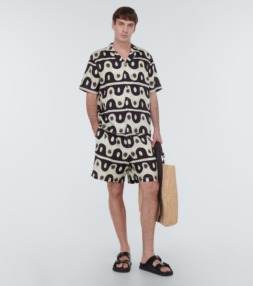 Shorts en mezcla de algodón estampados - Commas - Modalova