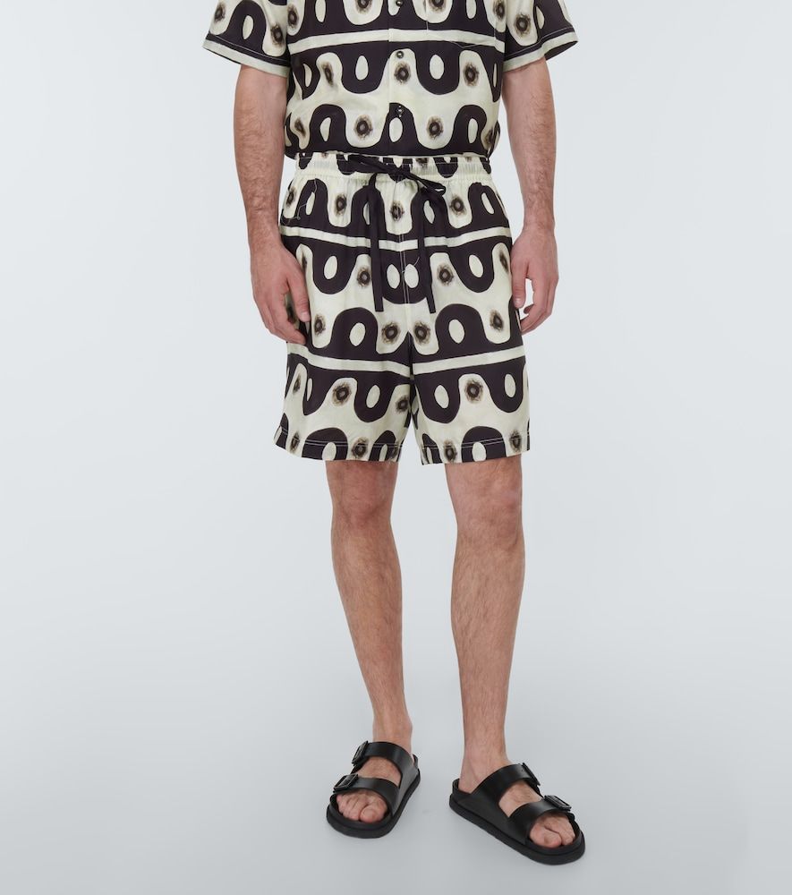 Shorts en mezcla de algodón estampados - Commas - Modalova