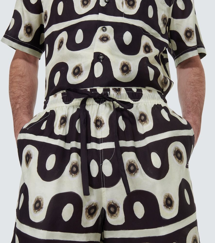 Shorts en mezcla de algodón estampados - Commas - Modalova