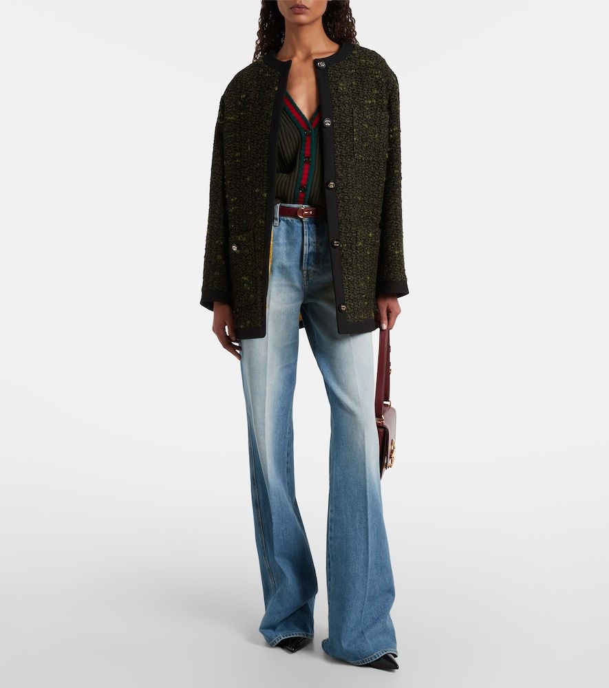 Horsebit mid-rise flared jeans - Gucci - Modalova