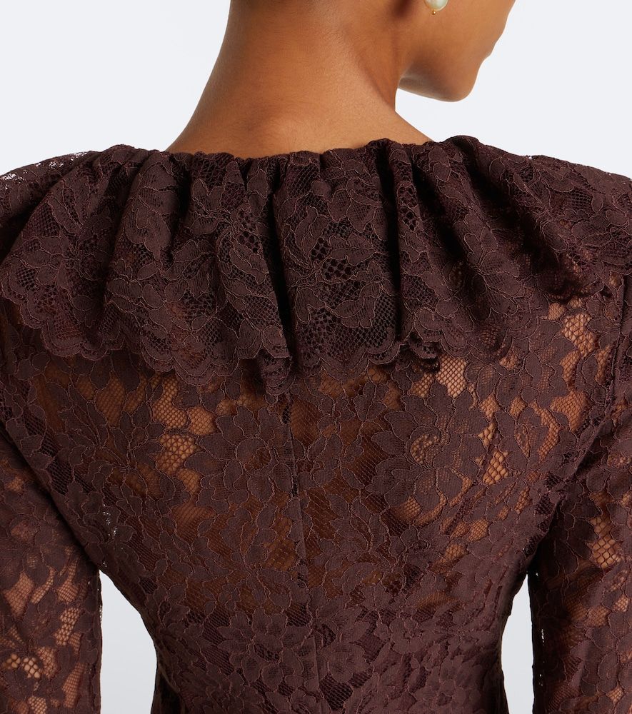 Vestido largo asimétrico Clementina de encaje - De La Vali - Modalova