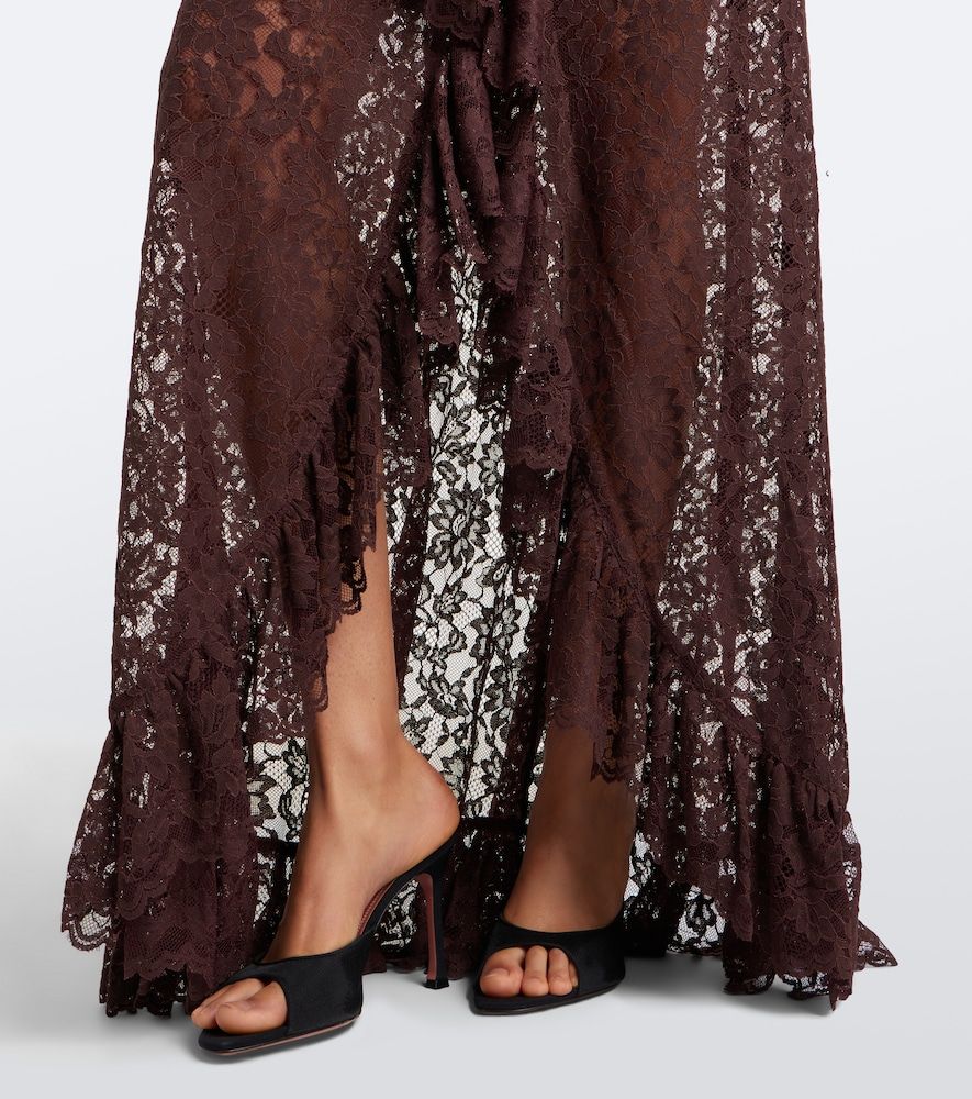 Vestido largo asimétrico Clementina de encaje - De La Vali - Modalova