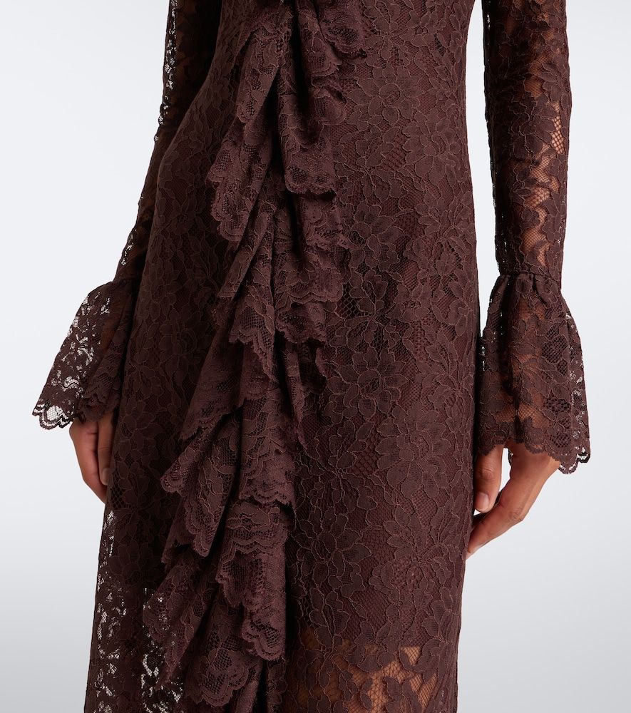Vestido largo asimétrico Clementina de encaje - De La Vali - Modalova