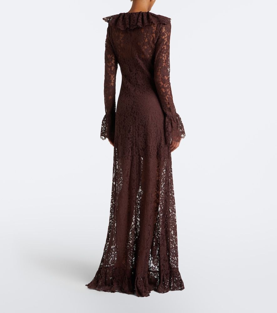 Vestido largo asimétrico Clementina de encaje - De La Vali - Modalova