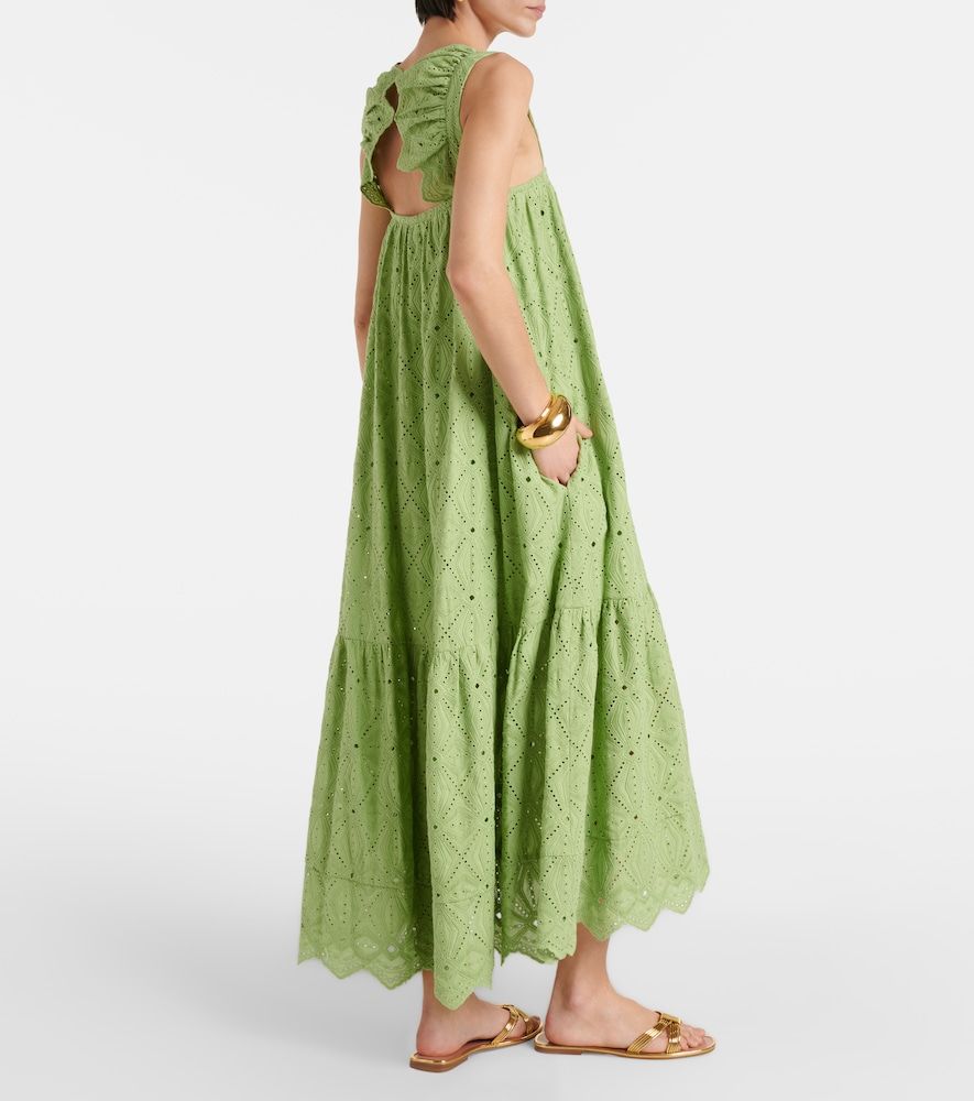 Vestido largo de mezcla de algodón bordado - Dorothee Schumacher - Modalova