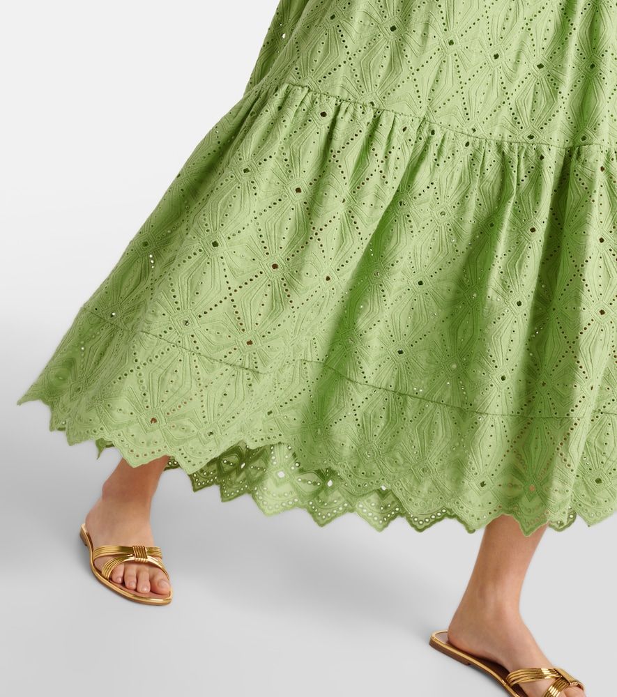 Vestido largo de mezcla de algodón bordado - Dorothee Schumacher - Modalova