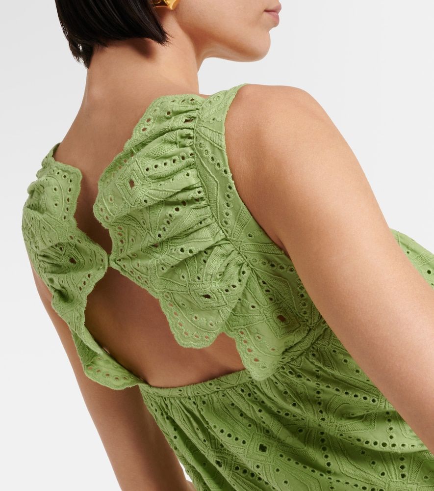 Vestido largo de mezcla de algodón bordado - Dorothee Schumacher - Modalova