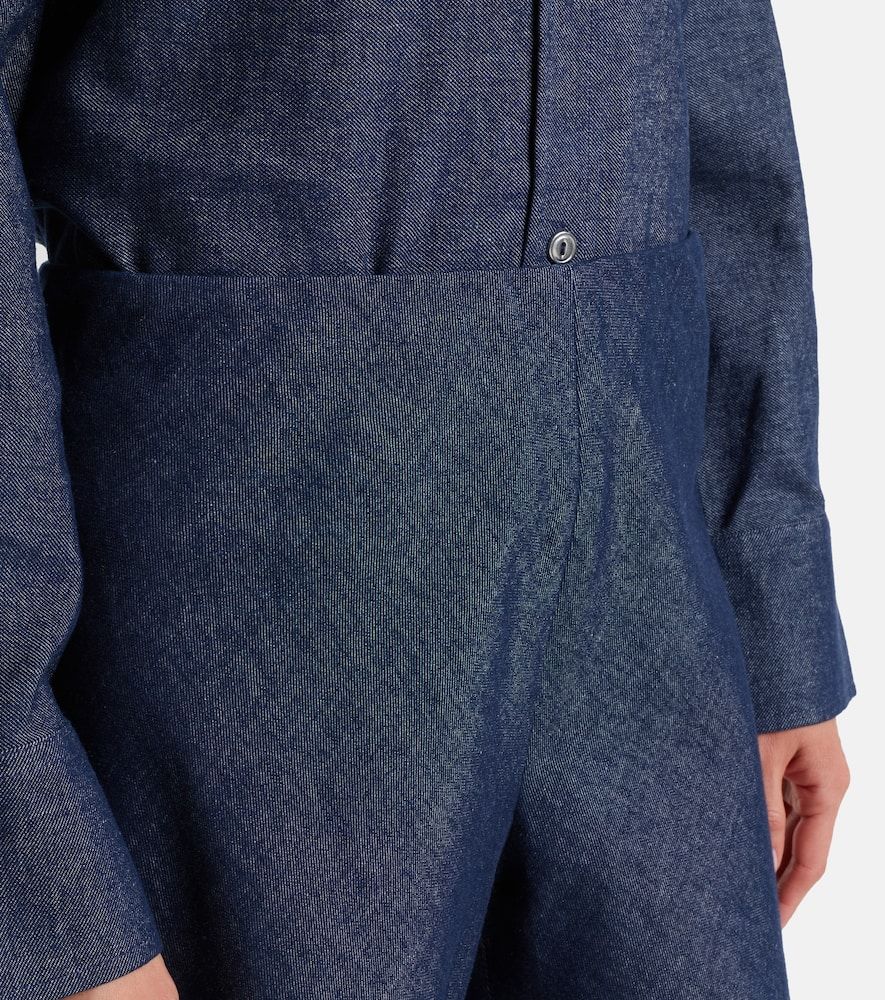 Pantalones anchos Colette de chambray en mezcla de algodón y lino - Vince - Modalova
